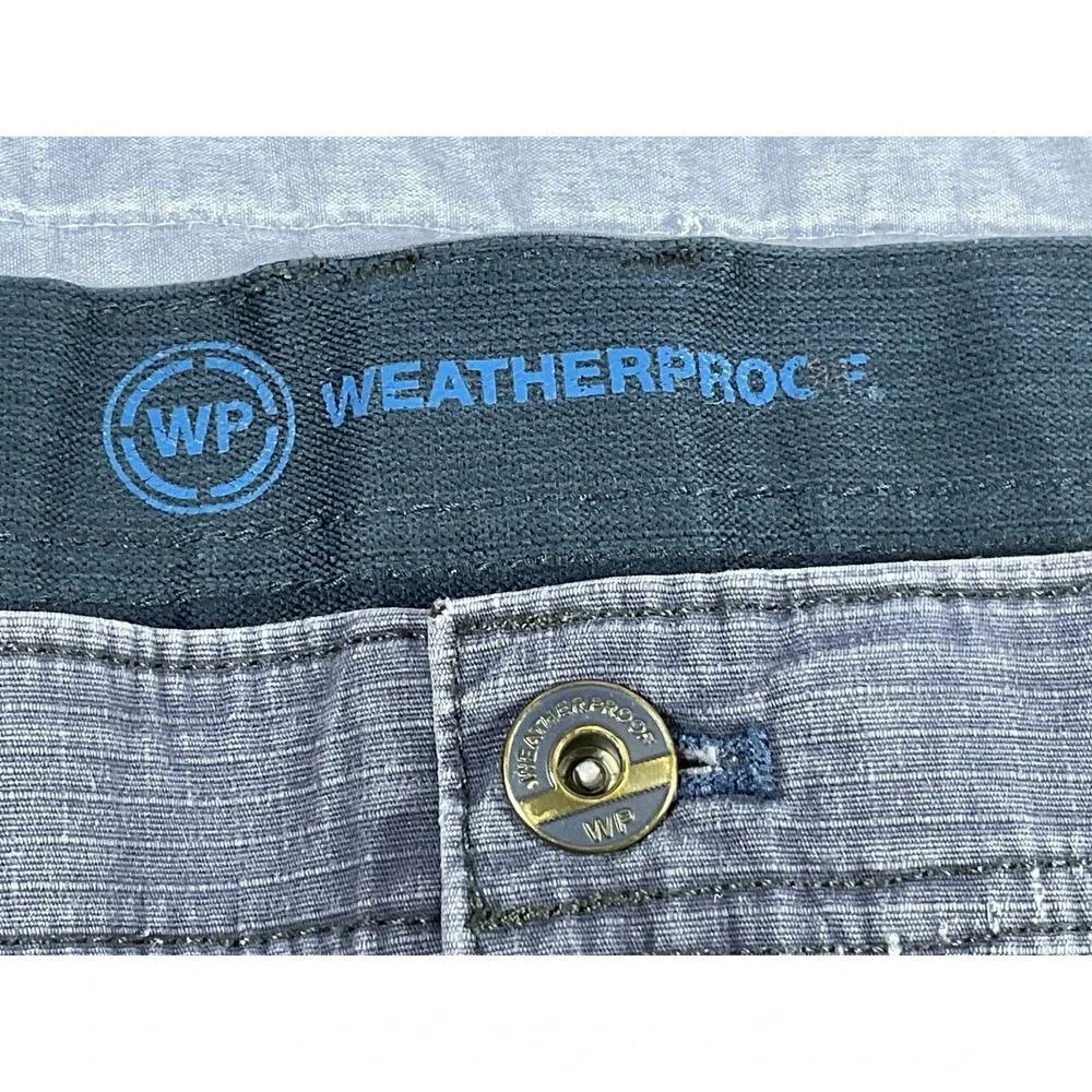 Weatherproof Vintage Mens 36 Ripstop Utility Shorts Gray Stretch Hiking Trail